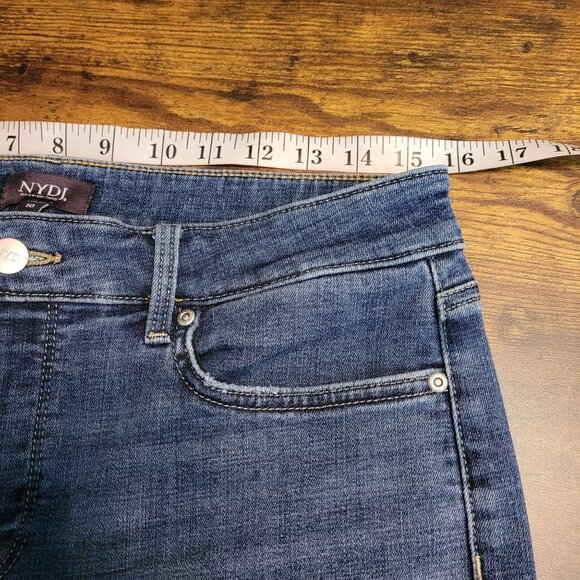 NYDJ Jeans Size 10 Marilyn Straight Mid Rise Tummy Control Medium Wash Stretch - Picture 7 of 12